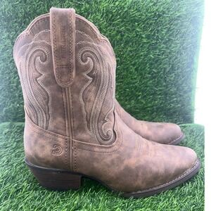 Durango Brown Genuine Distressed Leather Western Cowboy Boots Booties Size 10M